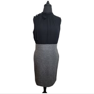 Liz Claiborne sleeveless pleated bow tie high neck dress size 6